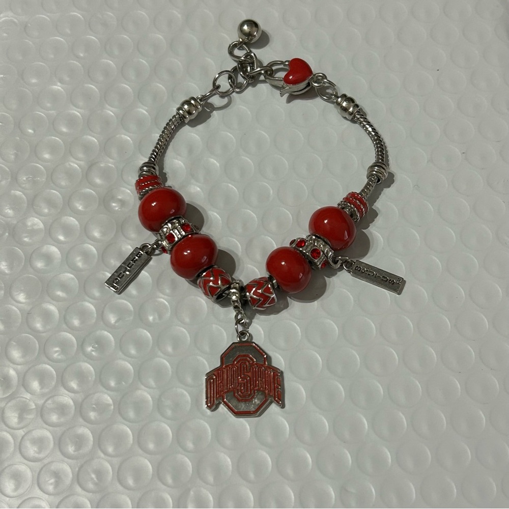 Ohio State Buckeyes Multi Charm Bracelet
